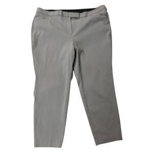 Lane Bryant Gray Dress Capris 24R Lightweight Career Pants Plus Size Flat‎ Front